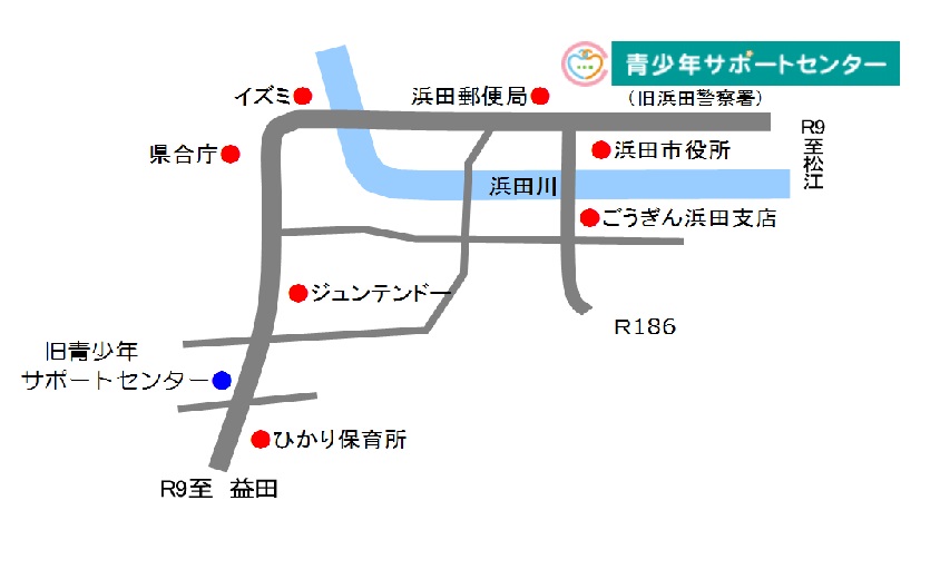 青少年サポートセンター位置図