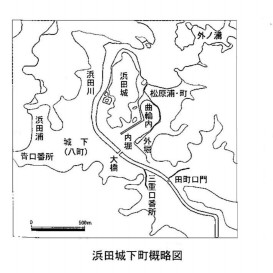 浜田城下町概略図