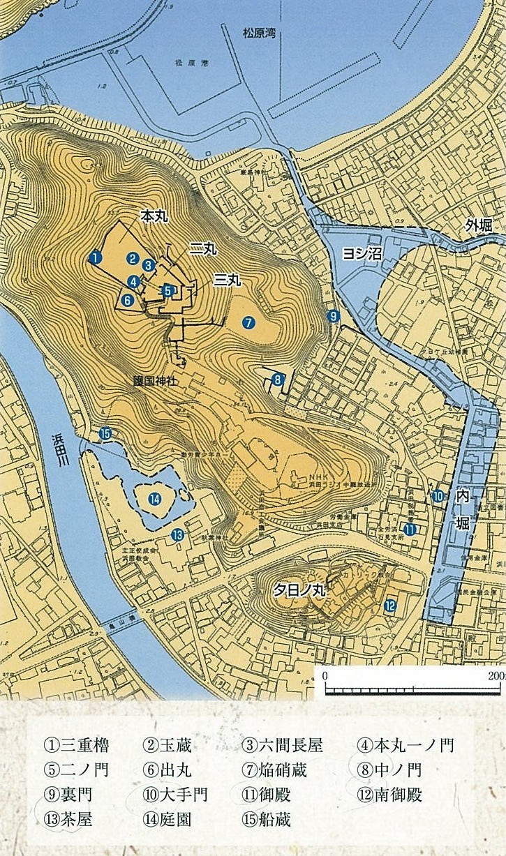 浜田城地図