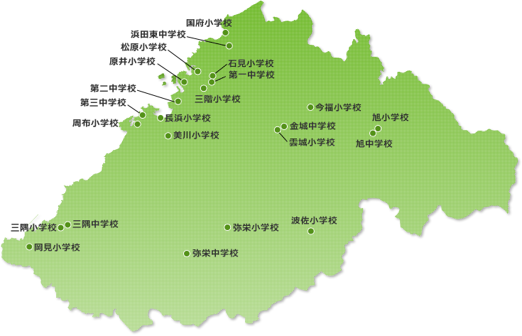 学校の位置を示した図