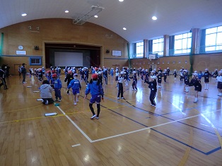 体育館いっぱいに広がった写真